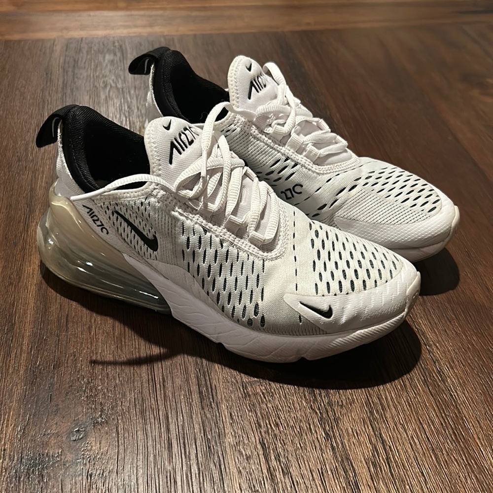 White & Black Nike 270